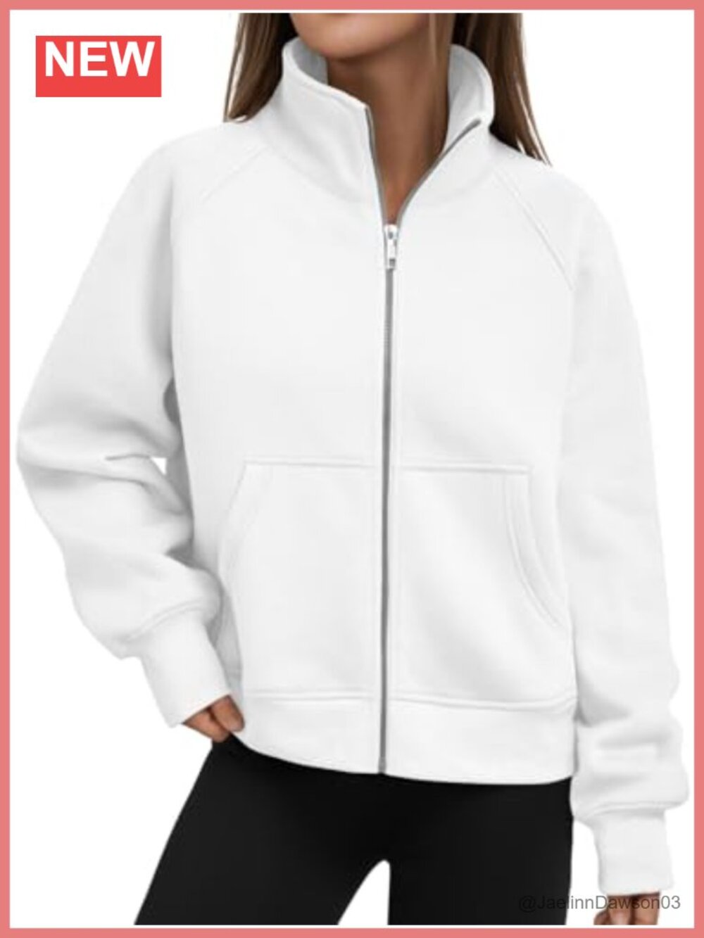 Womens Soft Fleece Zip Up Cropped Hoodie Mock Neck Y2K Relaxed Fit